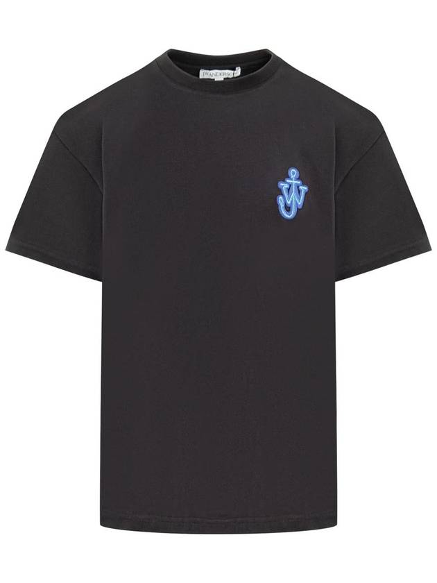 Anchor Patch Cotton Short Sleeve T-Shirt  Black - JW ANDERSON - BALAAN 2