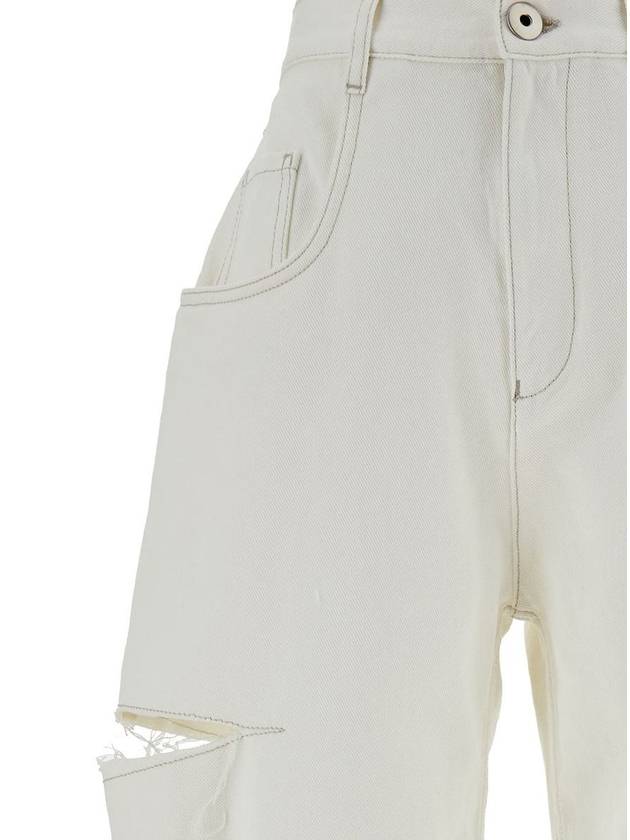 Distressed Denim Jeans White - MAISON MARGIELA - BALAAN 4