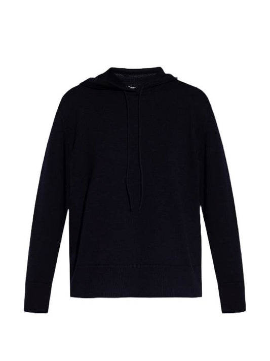 Women's Relaxed Cashmere Cotton Hoodie Navy - THEORY - BALAAN 1