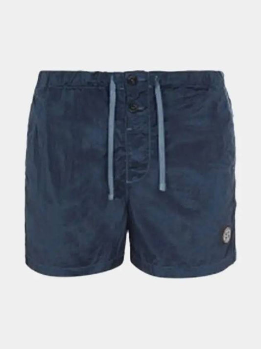 Men's Nylon Metal Swim Shorts Navy - STONE ISLAND - BALAAN 2