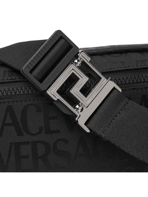 Allover Logo Print Neo Nylon Belt Bag Black - VERSACE - BALAAN 7