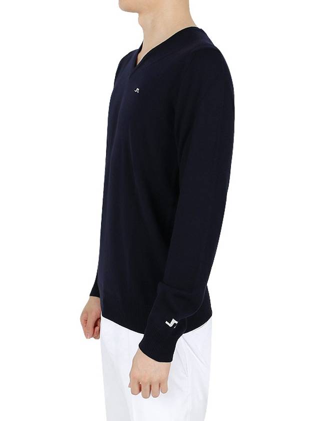 Lymann V Neck Knit Top Navy - J.LINDEBERG - BALAAN 4