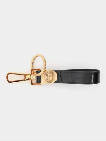 Medusa Leather Strap Keyholder Black - VERSACE - BALAAN 1