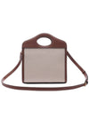 Mini Two-Tone Canvas And Leather Pocket Bag Natural Malt Brown - BURBERRY - BALAAN 5