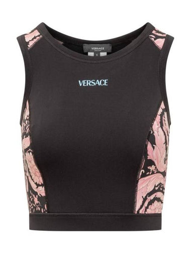 long sleeve t-shirt 10086821A06654 5P200 BLACK - VERSACE - BALAAN 1