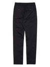 Men's Elastic Cotton Crop Straight Pants Black - AMI - BALAAN 3