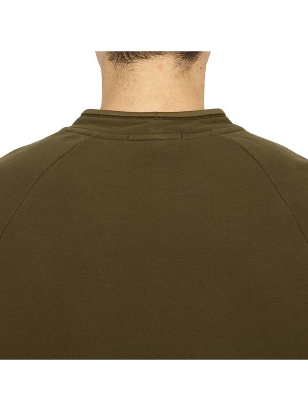 Stretch Cotton Fleece Mock Turtleneck Sweatshirt Olive Green - STONE ISLAND - BALAAN 8