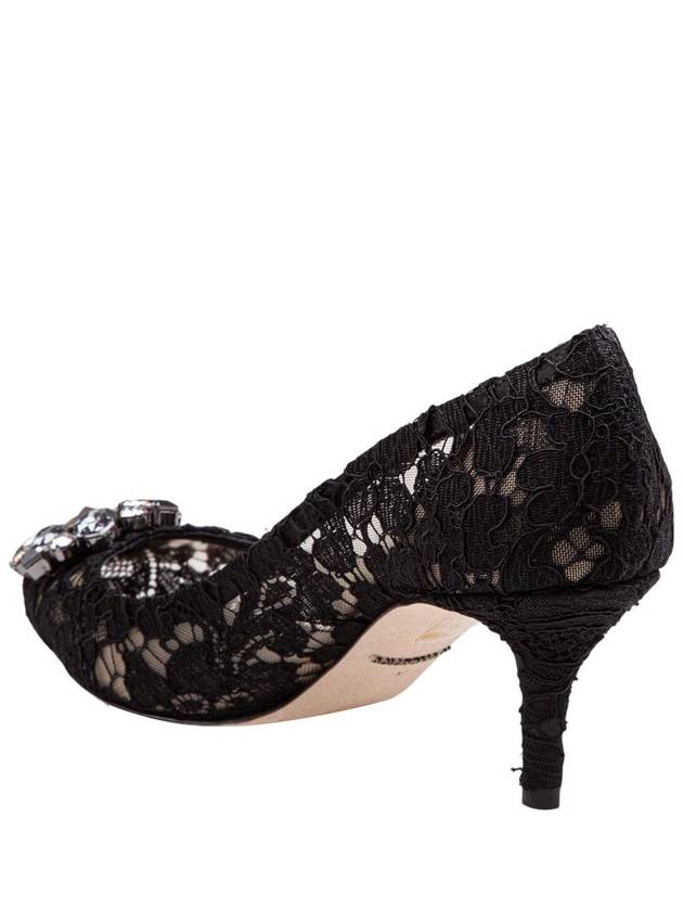 Brooch Lace Rainbow Pumps Heel Black - DOLCE&GABBANA - BALAAN 5