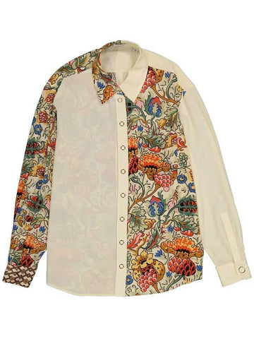 floral-print silk shirt - BURBERRY - BALAAN 1