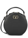 V Logo Signature Round Mini Bag Black - VALENTINO - BALAAN 2