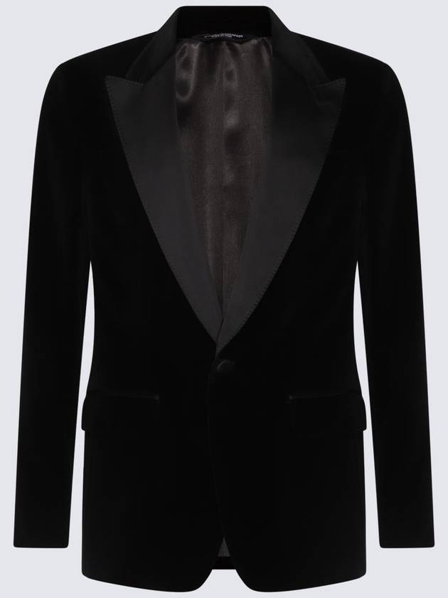 Dolce & Gabbana Black Cotton Blazer - DOLCE&GABBANA - BALAAN 1