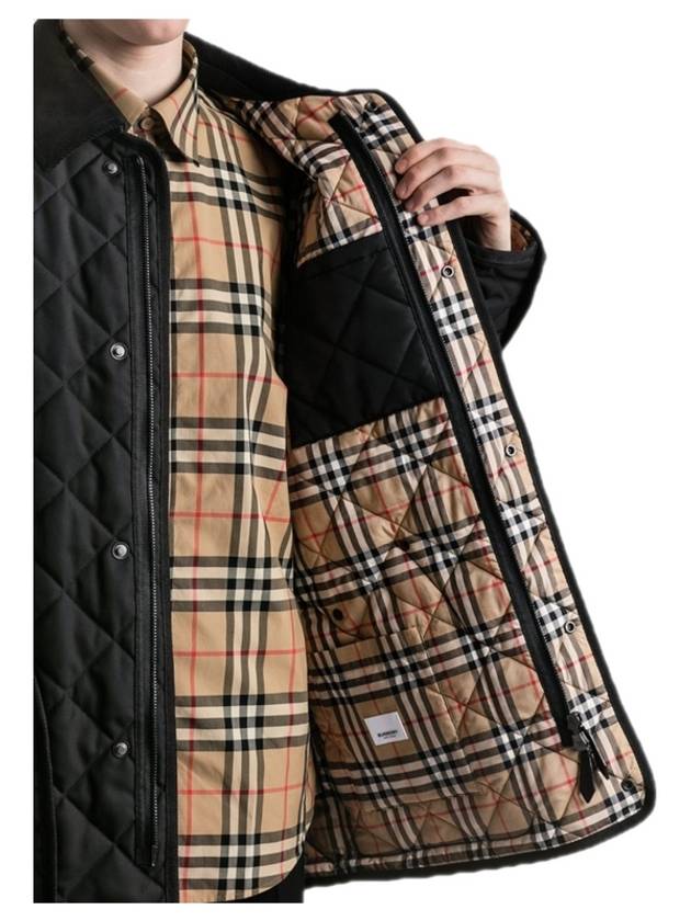 Quilted Thermoregulated Barn Jacket Black - BURBERRY - BALAAN 7