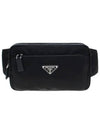 Re-Nylon And Saffiano Leather Belt Bag Black - PRADA - BALAAN 2