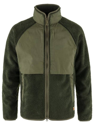 Men's Vardag Pile Jacket Deep Forest Laurel Green - FJALL RAVEN - BALAAN 1