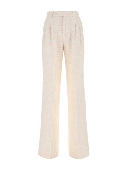 Tweed Straight Pants White - GUCCI - BALAAN 1