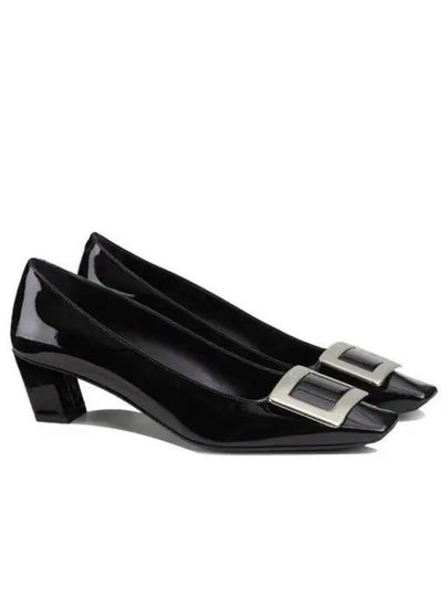 Women's Belle Vivier Metal Buckle Pumps Black - ROGER VIVIER - BALAAN 2