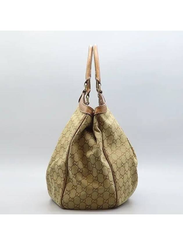 211943 GG logo jacquard gold pink leather trim Suki tote bag - GUCCI - BALAAN 2