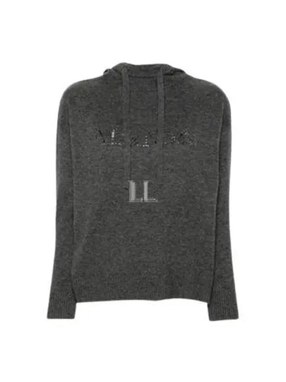 Logo Hooded Wool Knit Top Grey - S MAX MARA - BALAAN 2