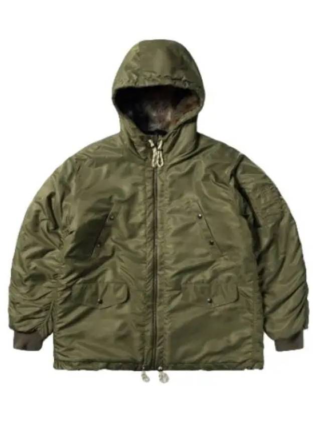 Aries Reversible Nylon Flight Parka Army Green Aviation Jumper Blouson Jacket - ARIES - BALAAN 1