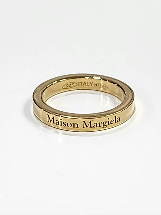 Engraving Logo Palladium Ring Gold - MAISON MARGIELA - BALAAN.