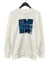 Men's Blue Graphic Print Long Sleeve Sweatshirt White - CP COMPANY - BALAAN.