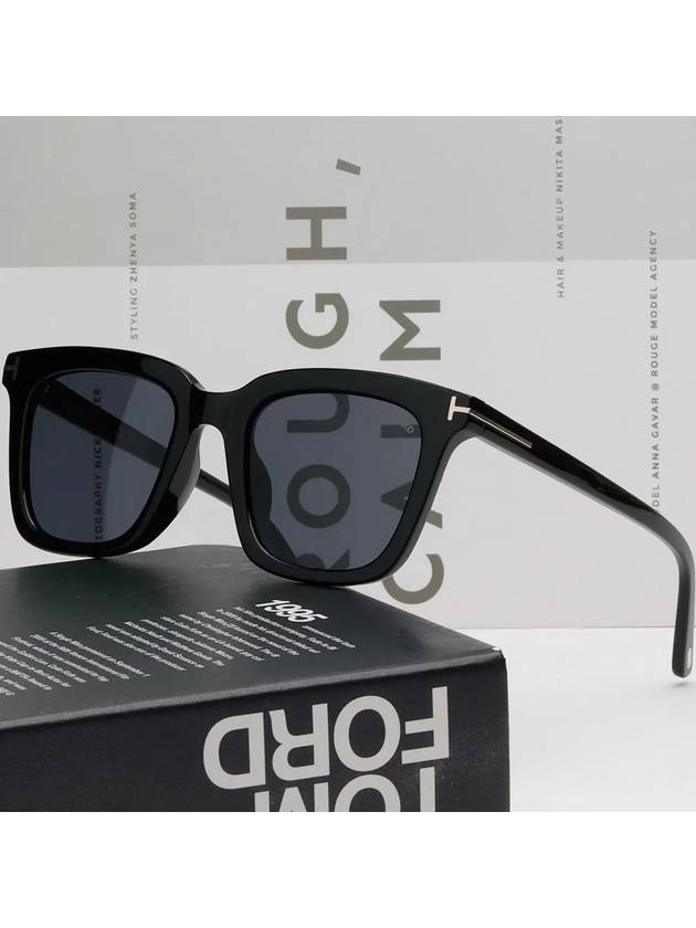 Square Acetate Sunglasses Black - TOM FORD - BALAAN 3