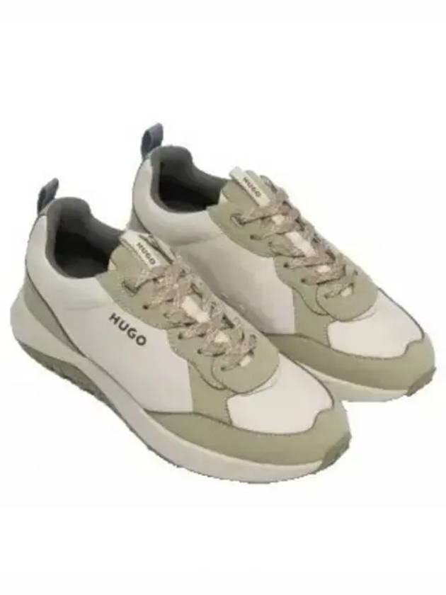 Green Mixed material Trainers With Nappa Leather 50523870 340 Signature - HUGO BOSS - BALAAN 1