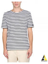 Levant Modern Striped Short Sleeve T-Shirt Black - SAINT JAMES - BALAAN 2