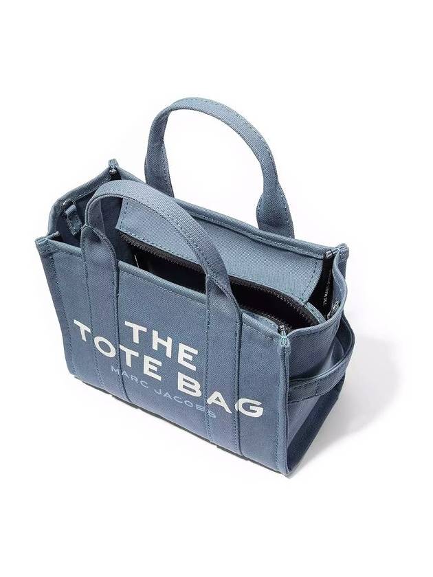 Logo Small Canvas Tote Bag Blue Shadow - MARC JACOBS - BALAAN 22