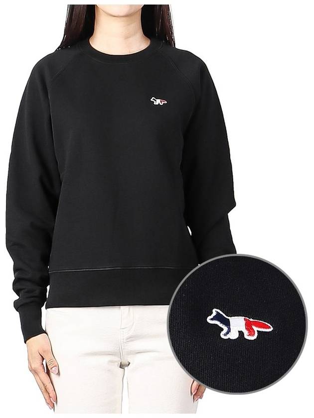 FW00308KM0001 BLACK Women s Tricolor Fox Sweatshirt - MAISON KITSUNE - BALAAN 1