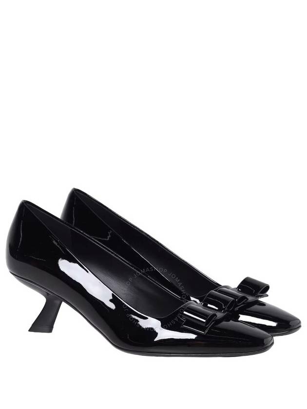 Vara Bow Leather Pumps Black - SALVATORE FERRAGAMO - BALAAN 3