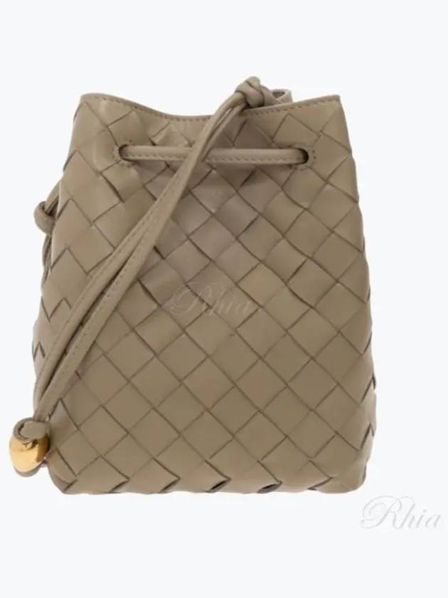 Intrecciato Small Bucket Bag Taupe - BOTTEGA VENETA - BALAAN 2