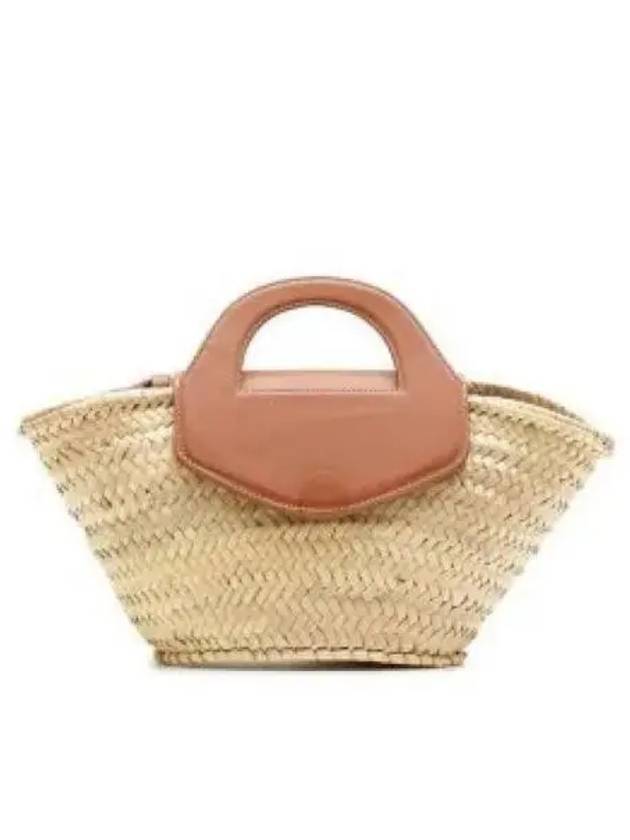 Interwoven Straw Tote Bag Tan - HEREU - BALAAN 2