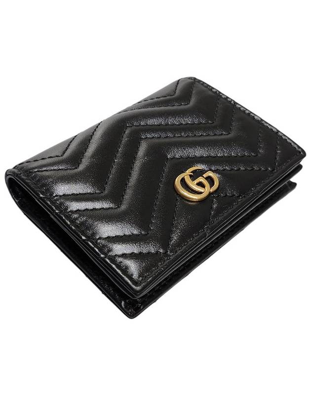 466492 GG Marmont Matelasse Black Card Case Half Wallet - GUCCI - BALAAN 2