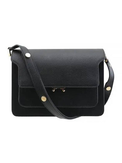 Saffiano Trunk Medium Shoulder Bag Black - MARNI - BALAAN 2