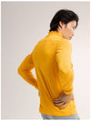 Men's Low LT Zip Neck Long Sleeve T-Shirt Yellow - ARC'TERYX - BALAAN 4