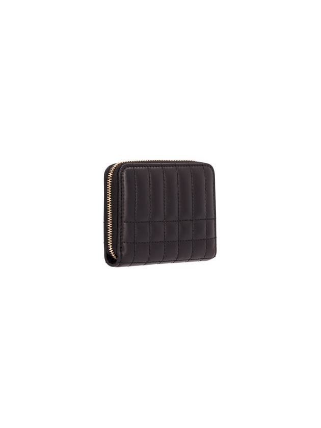 Lola Zipper Quilted Leather Half Wallet Black - BURBERRY - BALAAN 3