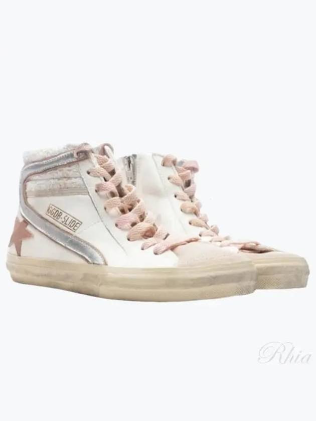 Slide High Top Sneakers Beige White - GOLDEN GOOSE - BALAAN 2