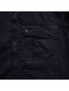 Old Treatment Garment Dyed Overshirt Jacket Black - STONE ISLAND - BALAAN 6