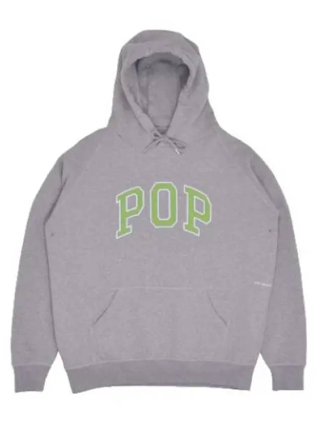 Arch Hooded Sweat Light Gray Heather Sweatshirt - POP TRADING COMPANY - BALAAN 1