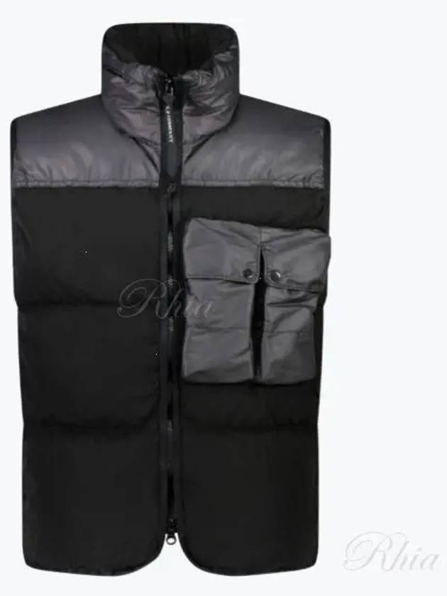 Eco Chrome-R Mixed Down Vest Black - CP COMPANY - BALAAN 2