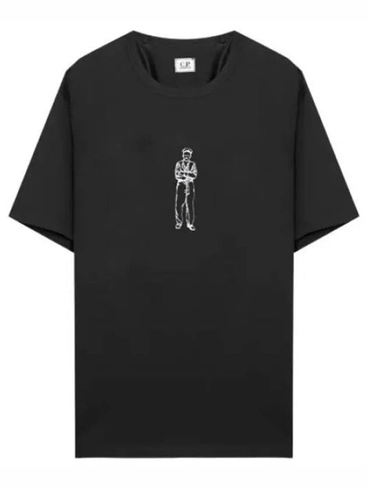British Sailor Lettering Logo Graphic T Shirt Men s Short Sleeve Tee - CP COMPANY - BALAAN 1