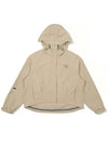 Cropped reflective hoodie jacket BEIGE WOMAN - MALBON GOLF - BALAAN 1