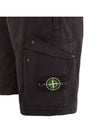 Wappen Cargo Bermuda Shorts Black - STONE ISLAND - BALAAN 3