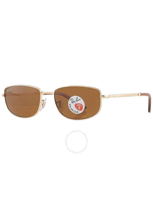 Ray Ban Polarized Brown Irregular Unisex Sunglasses RB3732 001/57 56 - RAY-BAN - BALAAN 3