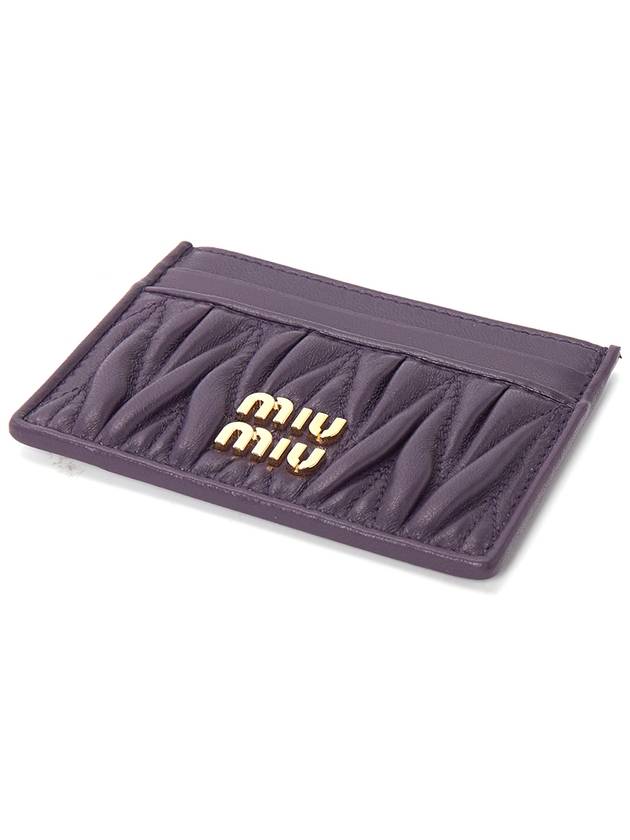 Materasse Nappa Leather Card Wallet Violet - MIU MIU - BALAAN 4