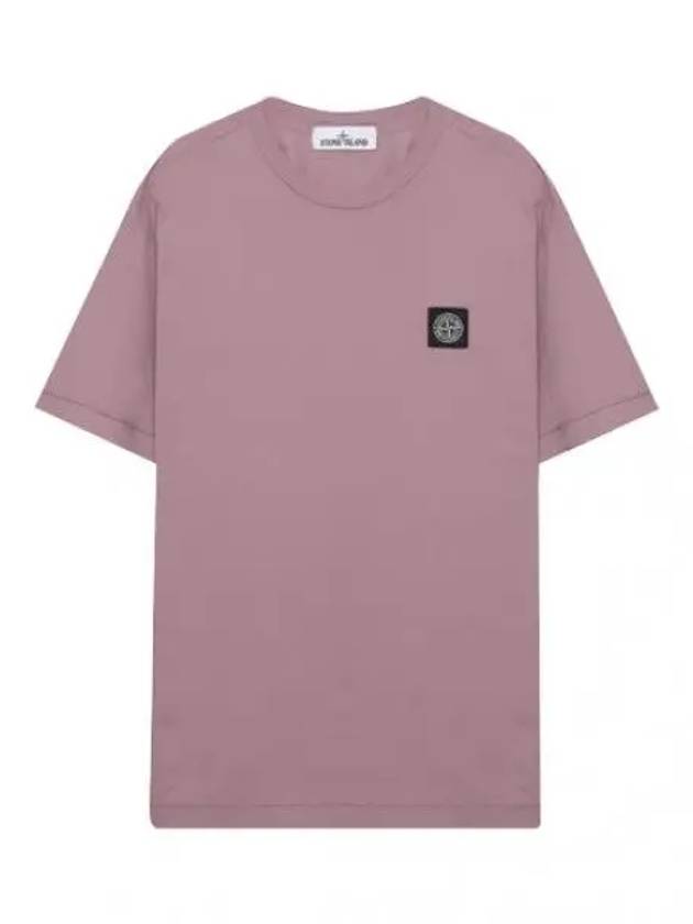 Garment Dying Embroidered Logo Patch Short Sleeve Men s T Shirt - STONE ISLAND - BALAAN 1