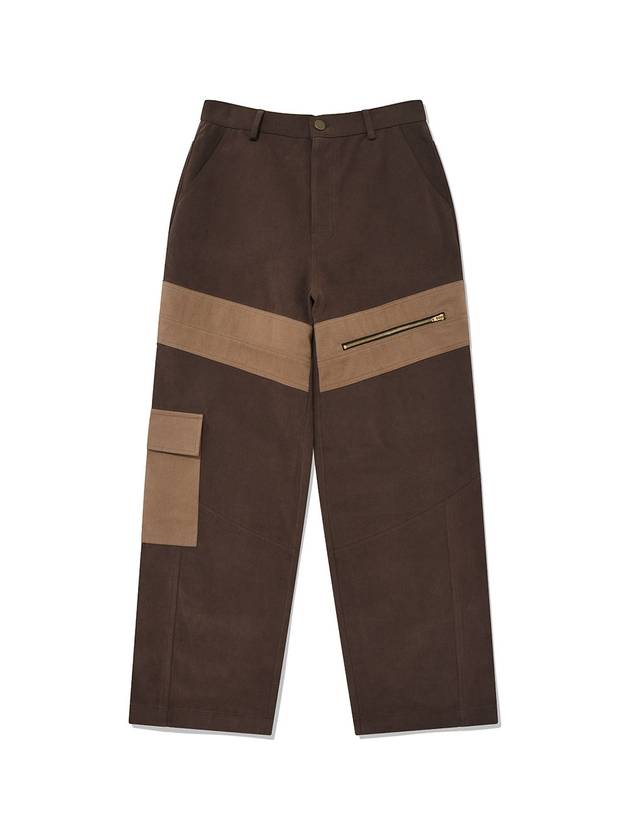 Unisex Cargo Wide Pants Brown - PHOS333 - BALAAN 2