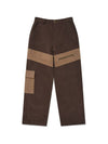 Unisex Cargo Wide Pants Brown - PHOS333 - BALAAN 1