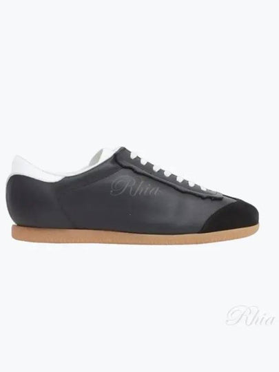 Featherlight Lace-Up Low-Top Sneakers Black - MAISON MARGIELA - BALAAN 2